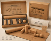 Mercury-3 in 1 Cork Rollers Set Half-Round Cork Yoga Mat Block & Bal Single Purpose