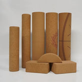 Mercury-Cork Organic Yoga Wooden Exercise Massage Cork Roller Block Set for Fitness Gym Pilates