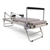 Mercury-Compact-Metal-Reformer Foldable Pilates Fitness Bed with Quiet Sliding Platform for Home Gym Workouts Training