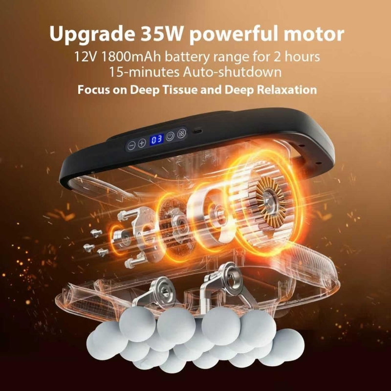 Product with 35W powerful motor and 12V 1800mAh battery range on a brown background