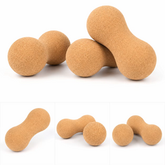 Mercury-3 in 1 Cork Rollers Set Half-Round Cork Yoga Mat Block & Bal Single Purpose