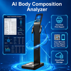 Mercury-Professional AI Smart Body Composition Analyzer Scale Weight/Fat Measurement 8-Electrode BIA 20+ Parameters Report WiFi/Cloud