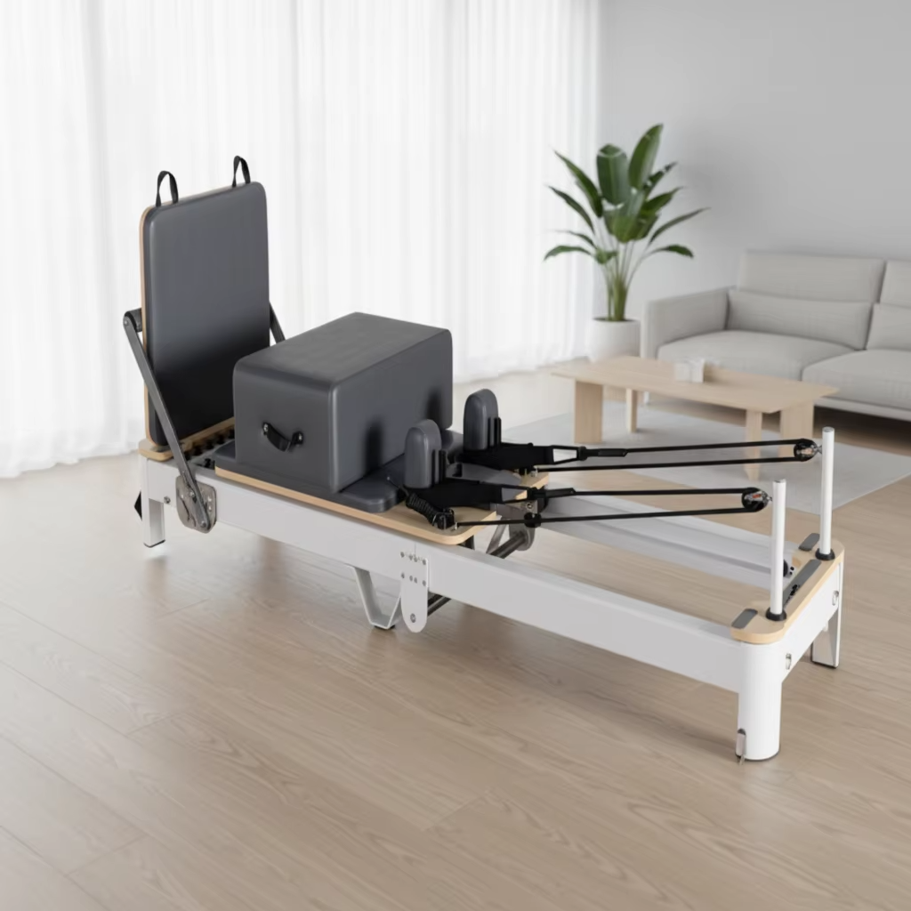 Mercury-Aluminum Alloy Folding Bed Pilates Reformer Foldable for Easy Storage for Yoga Training at Home