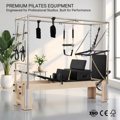 Mercury-Hot Sale Studio Gym Fitness White Aluminum Alloy Pilates-reformer Commercial Use Pilates Cadillac Reformer Cama De Pilates