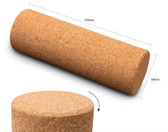 Mercury-Cork Organic Yoga Wooden Exercise Massage Cork Roller Block Set for Fitness Gym Pilates