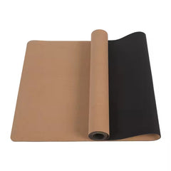 Mercury-2026 Luxury High Quality Natural Extra Thick Dark Cork Rubber Yoga Mat Set for Eco-friendly