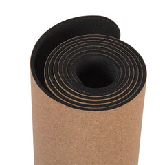 Mercury-2026 Luxury High Quality Natural Extra Thick Dark Cork Rubber Yoga Mat Set for Eco-friendly