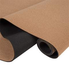 Mercury-2026 Luxury High Quality Natural Extra Thick Dark Cork Rubber Yoga Mat Set for Eco-friendly