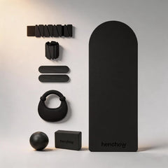 Mercury-Durable Home Fitness Set with Iron & Silicone Handlebar Barbell Ring Yoga Mat & Accessories
