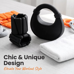 Mercury-Durable Home Fitness Set with Iron & Silicone Handlebar Barbell Ring Yoga Mat & Accessories