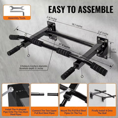 Mercury-Indoor Fitness Door Frame Pull up Bar Wall Chin up Adjustable Training Horizontal Bar