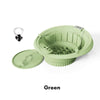 Mercury-Ice Face Bath Bowl with Breathing Tube & Thermometer Morning Depuffing Silicone Facial Ice Therapy Basin with Lid