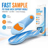 Mercury-Flatfoot Soft Performance Shock High Arch Support Sports Xo Orthotic Pads Unisex Orthopedic Insoles