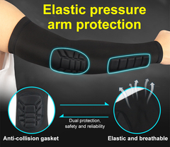 Men's Compression Sports Arm Sleeves Protective Gear Guard Honeycomb Elbow Brace Pads Cycling Volleyball Tennis Arthritis Care