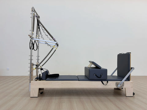 Mercury-Premium Canadian Maple Wood Pilates Reformer with Tower Commercial Grade Studio Core Bed for High-Intensity Training