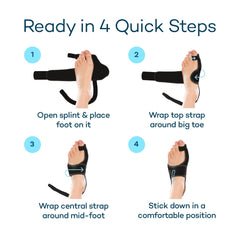 Big Toe Hallux Valgus Corrector Orthosis Adjustable Rotating Buckle Day and Night Use Bone Separator Bunion Protector