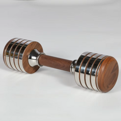 Mercury-High Quality Luxury Wood Dumbbell Gift Box with Stainless Steel Adjustable Dumbbells Set for Men & Women Body Exercise