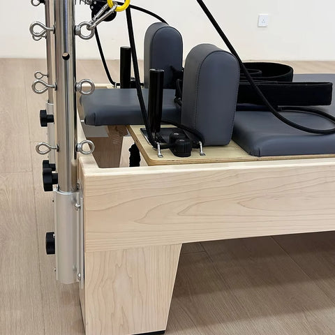 Mercury-Premium Canadian Maple Wood Pilates Reformer with Tower Commercial Grade Studio Core Bed for High-Intensity Training