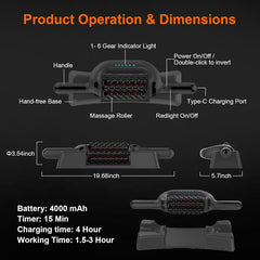 Mercury-Handheld Rolling Massager for Deep Muscle Recovery Electric Full-Body Relaxation Massager