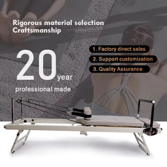 Mercury-Compact-Metal-Reformer Foldable Pilates Fitness Bed with Quiet Sliding Platform for Home Gym Workouts Training
