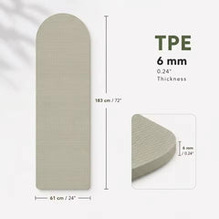 Mercury-OEM Fitness Yoga Set TPE 5mm/6mm Oval Exercise Mat Pilates Ring Yoga Brick Massage Ball Stretch Band Travel Carry Bag