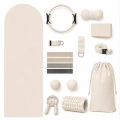 Mercury-6mm Oval Shape TPE Pilates Mat with Knee Support Non Slip Sweat Resistant Carrying Strap for Premium Pilates Studios