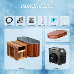 Mercury-Traditional Recovery Therapy Red Cedar Ice Bath Big Size Water Chiller Ice Barrel Cold Plunge Ice Baths No reviews yet