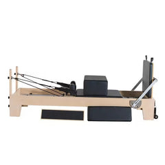 Mercury-Professional Pilates Reformer Machine with Wooden Frame and Adjustable Foot Bar, Suitable for Pilates Studio