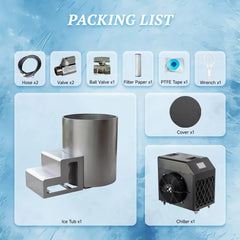 Mercury-Round Ice Barrel Cold Plunge Therapy Tub Stainless Steel 1hp Ice Bath Chiller Cold Plunge Tub