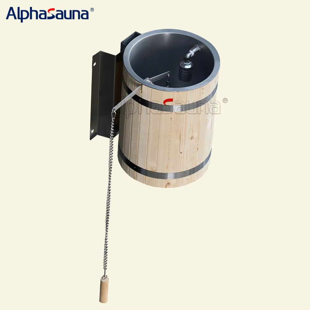 Mercury-Pine Wood Sauna Accessories Sauna Bucket Shower