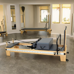 Mercury-Solid Wood Reformer Pilates with 2 Years Warranty and Aluminum for Home Workout and Heavy Duty Pilates Machine