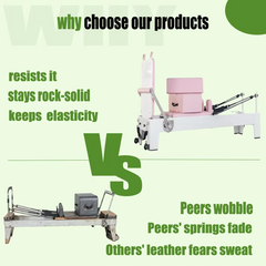 Mercury-Solid Wood Reformer Pilates with 2 Years Warranty and Aluminum for Home Workout and Heavy Duty Pilates Machine