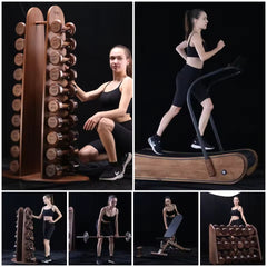 Mercury-High-End Luxury Free Weights Stainless Steel Conbitimation Dumbbells /barbells/kettlebells for Powerful Woodfitness Sets
