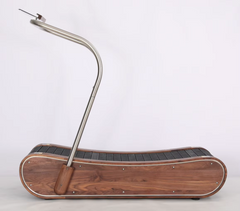 Mercury-Stainless Steel Wooden Curve Treadmill for Exercise Manual Treadmill for Natural Running