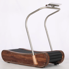 Mercury-Stainless Steel Wooden Curve Treadmill for Exercise Manual Treadmill for Natural Running