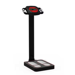 Mercury-High Quality Smart Body Fat Scale Ergonomic Four Electrode Handle 200kg AV Colorful LCD Display Glass Platform Weighting Scale