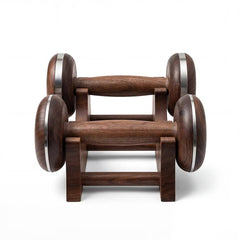 Mercury-Luxury Black Walnut Solid Wood Dumbbell Set with Rack Premium Eco Friendly Pilates Strength Training Equipment for Home Gym