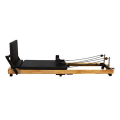 Mercury-Wood Pilates Reformer Foldable Machine Commercial Yoga Fitness Bed with High Density Foam Padded Carriage Gym
