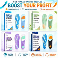 Mercury-Flatfoot Soft Performance Shock High Arch Support Sports Xo Orthotic Pads Unisex Orthopedic Insoles