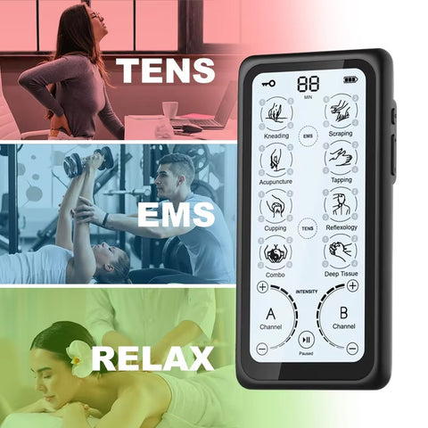 Mercury-Portable Touch Screen Customized Modes Electric Therapy EMS Massager Tens Unit Electronic Pulse Massager Tens Massager Tens Unit