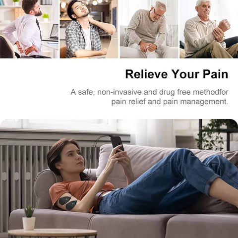 Mercury-Portable Touch Screen Customized Modes Electric Therapy EMS Massager Tens Unit Electronic Pulse Massager Tens Massager Tens Unit