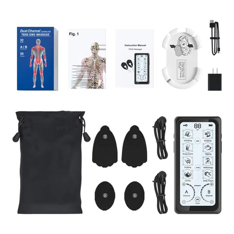 Mercury-Portable Touch Screen Customized Modes Electric Therapy EMS Massager Tens Unit Electronic Pulse Massager Tens Massager Tens Unit