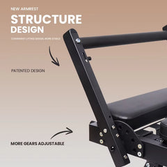 Mercury-Steel-Framed Pilates Reformer Foldable Yoga Machine with Adjustable Latex Resistance Tubes and Springs for Studio