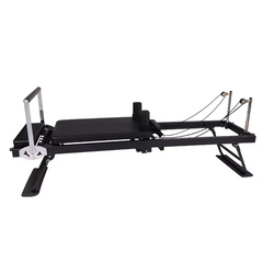 Mercury-Steel-Framed Pilates Reformer Foldable Yoga Machine with Adjustable Latex Resistance Tubes and Springs for Studio