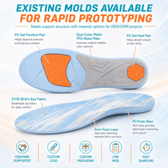 Mercury-Flatfoot Soft Performance Shock High Arch Support Sports Xo Orthotic Pads Unisex Orthopedic Insoles