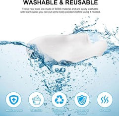 Mercury-Silicone Gel Insoles Heel Protectors for Cracked Heels Heel Spurs Plantar Fasciitis Insoles