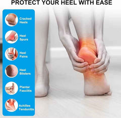 Mercury-Silicone Gel Insoles Heel Protectors for Cracked Heels Heel Spurs Plantar Fasciitis Insoles