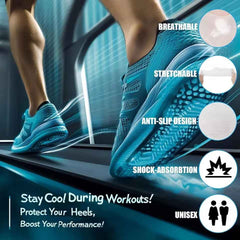 Mercury-Silicone Gel Insoles Heel Protectors for Cracked Heels Heel Spurs Plantar Fasciitis Insoles