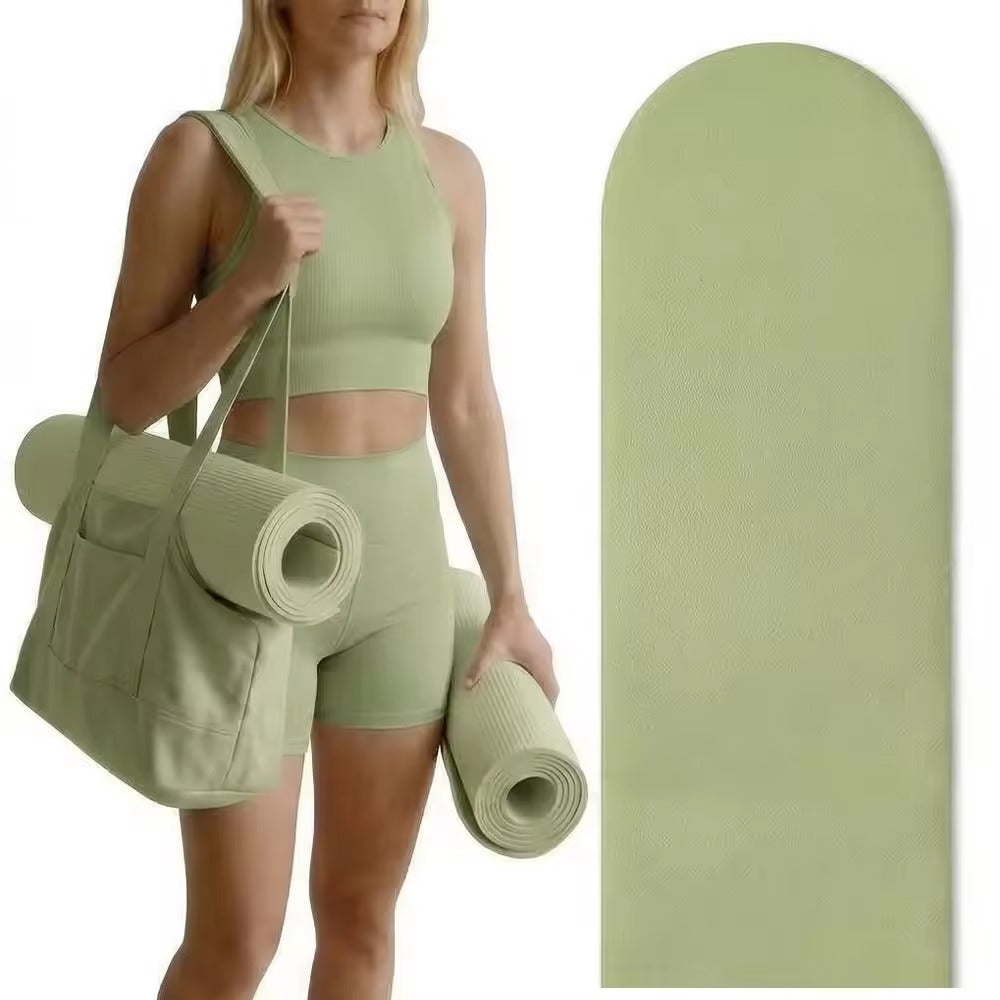 Mercury-6mm Oval Shape TPE Pilates Mat with Knee Support Non Slip Sweat Resistant Carrying Strap for Premium Pilates Studios