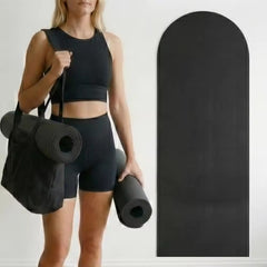 Mercury-6mm Oval Shape TPE Pilates Mat with Knee Support Non Slip Sweat Resistant Carrying Strap for Premium Pilates Studios
